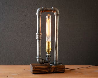 Lampe de table-Lampe de bureau-Lampe Steampunk Edison-Décoration d'intérieur rustique-Cadeau pour homme-Décoration de ferme-Décoration d'intérieur-Accessoires de bureau-Éclairage industriel