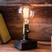 Table lamp-Desk lamp-Edison Steampunk lamp-Rustic home decor-Gift for men-Farmhouse decor-Home decor-Desk accessories-Industrial lighting