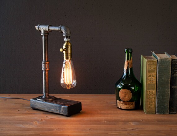 Table Lamp Desk Lamp Edison Steampunk Lamp Rustic Home Etsy