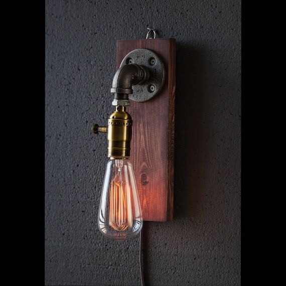 smuk abstrakt rangle The Walter Edison Wall Sconce-plug in Sconce-table - Etsy