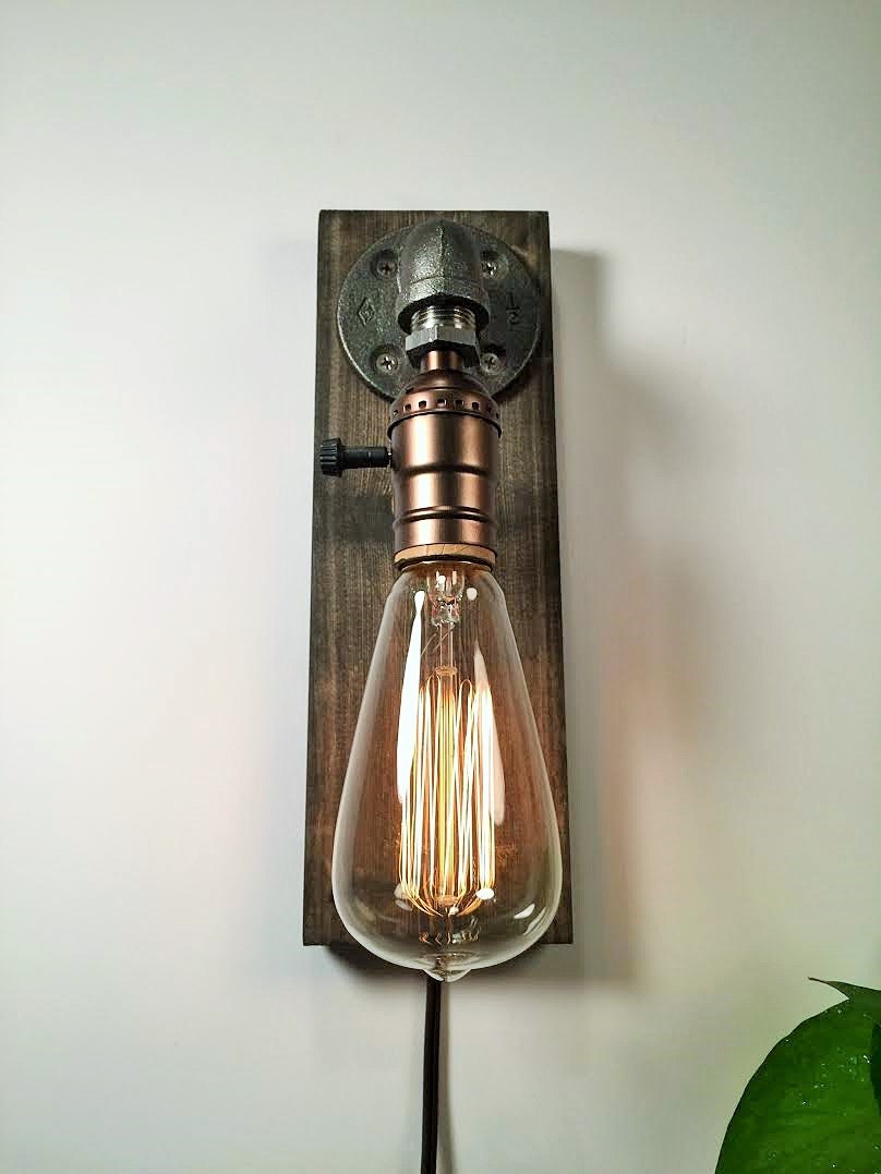 The Walter Edison Wall Sconceplug in Sconcetable Etsy