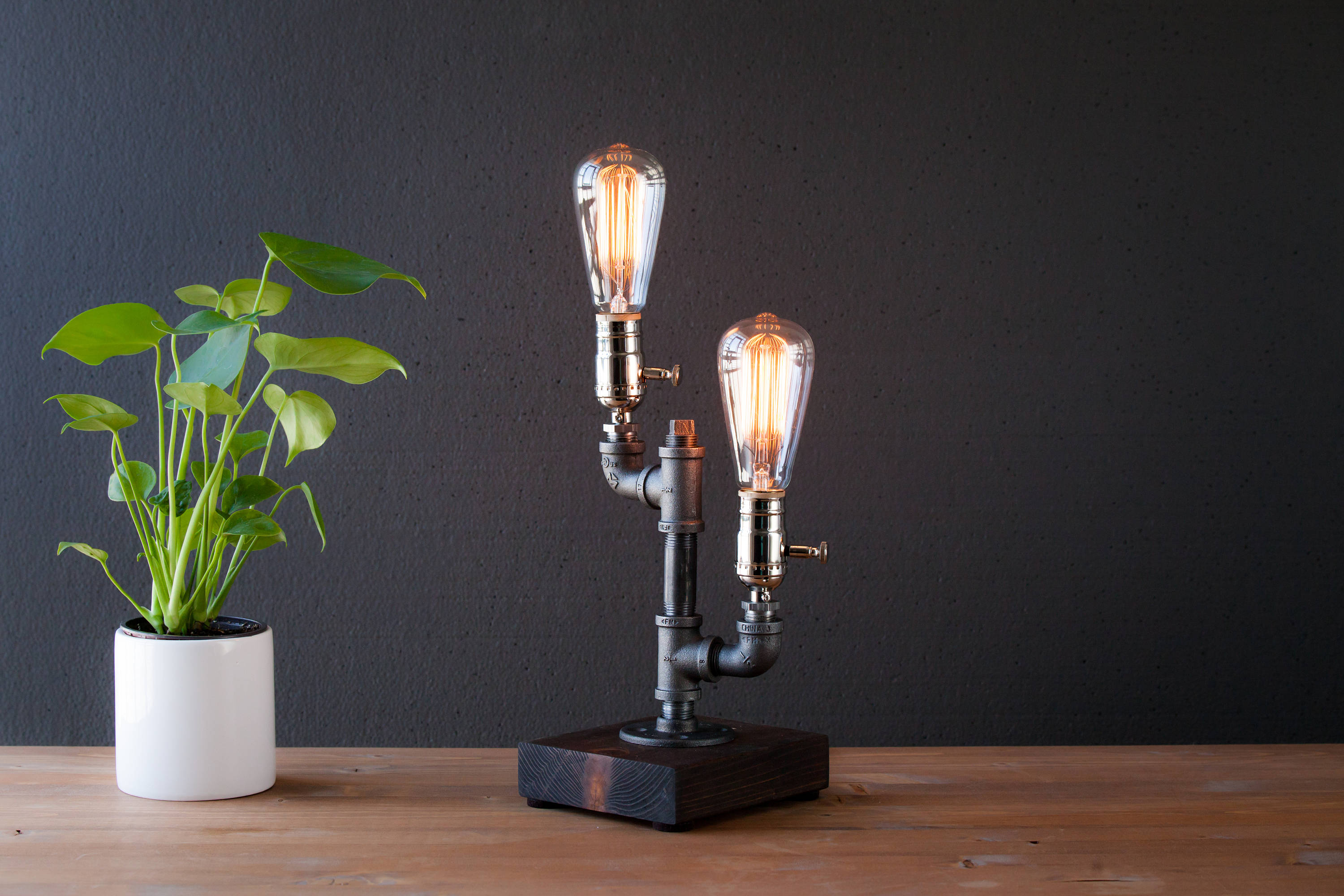 4 Ford Model T's - Table Lamp ,Steampunk lamp, Rustic decor, men