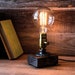 Table lamp-Desk lamp-Edison Steampunk lamp-Rustic home decor-Gift for men-Farmhouse decor-Home decor-Desk accessories-Industrial lighting 