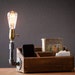 Fathers day gift/Rustic Desk Organizer lamp/Docking station/Rustic home decor/Steampunk Lamp/Table Lamp/Edison Light /Bedside Lamp 