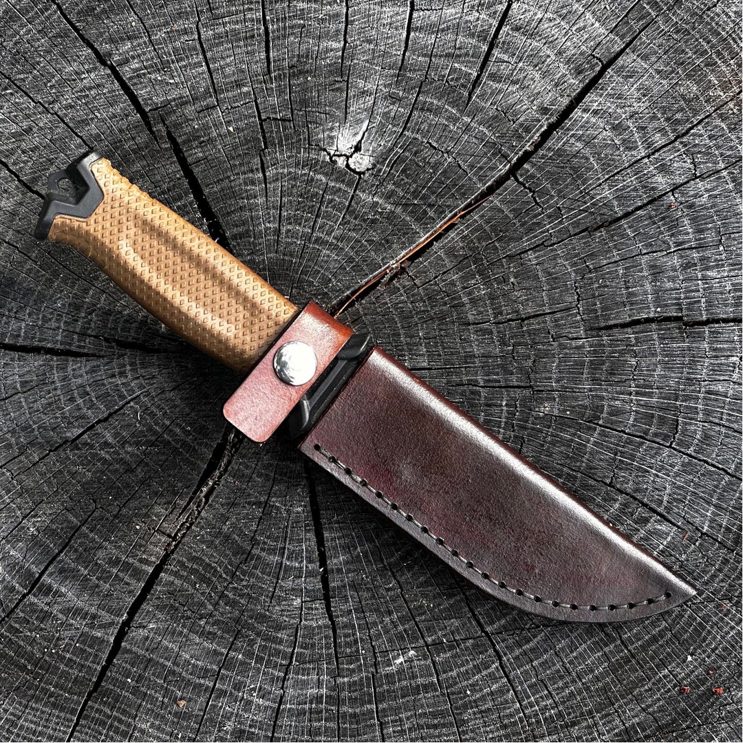 Gerber Strongarm Knife Sheath Leather Dark Brown Etsy