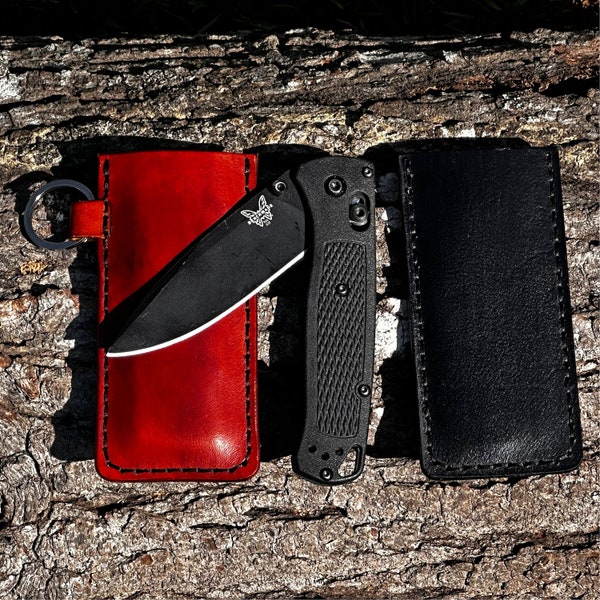 Benchmade Bugout Slip Sheath | Leather | EDC | Customizable | Folding Pocket Knife