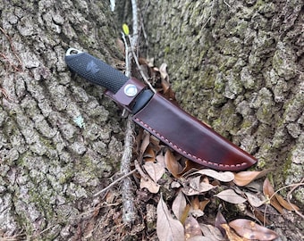 Odenwolf Wolf Knife Sheath | Leather | Custom & Personalized | Bushcraft | EDC | Mens Gift | Father | Groomsman