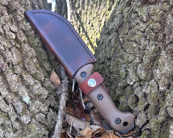 Ka-Bar Becker BK2 Leather Sheath | Custom & Personalized | Bushcraft | EDC | Mens Gift | Father | Groomsman