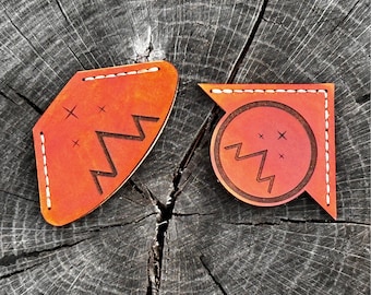ACOTAR Leather Corner Bookmark | Rhys Tattoo, Hand Stitched