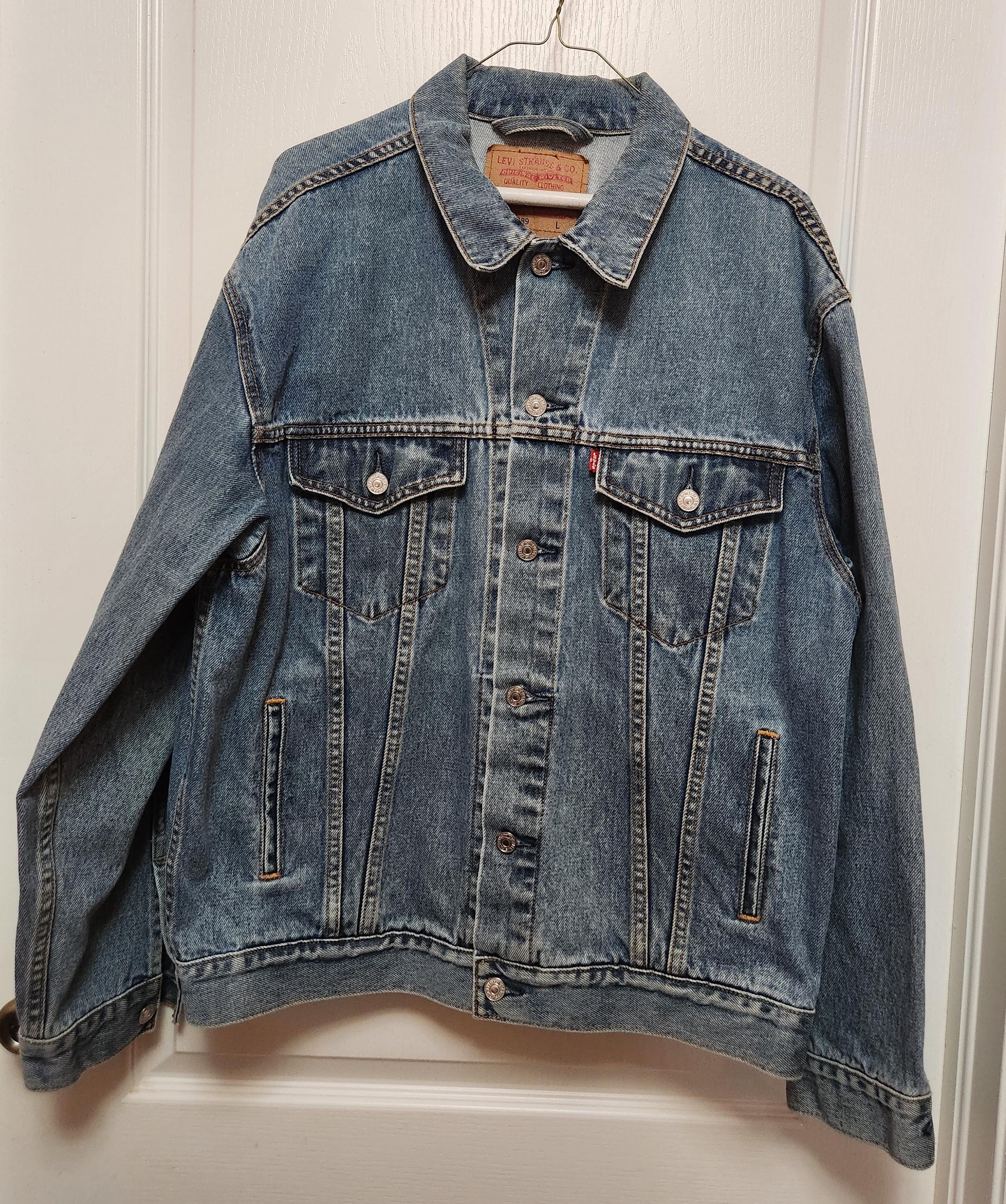 90s USA製 LEVI'S 70507-0389 Denim Jacket Levi's Trucker 70507-0389 Jean Jacket Men's Large Blue Denim