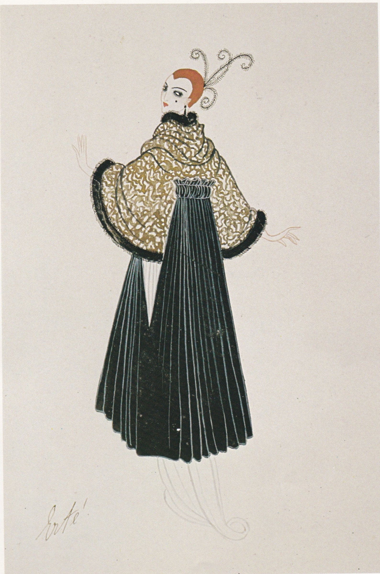 Erte Print Book Plate. Art Deco Design. Original Vintage Art - Etsy