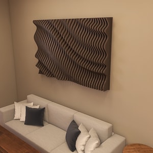 Parametric Wood Wall Art, 3D Wood Wall Art, Wave wall decoration, 3D Large Wall Hangings, Home decorations, large wall decoration