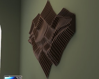 3D Wall sculpture, Large Wall Hangings, panoramic wall art waves