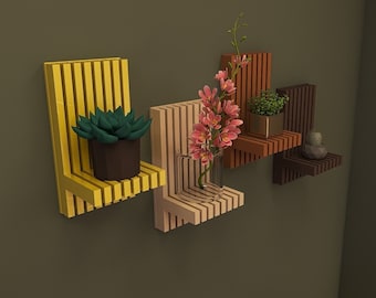 Mid century flower stand, wall mounted flower stand, parametric flower stand, gift flower stand