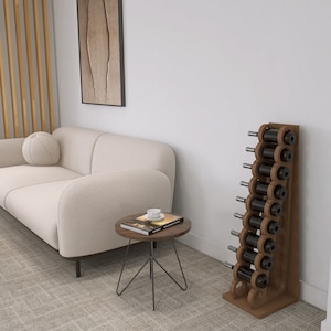 Elegant wine rack for living room, gift for wine lover, living room decoration