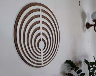 Geometric Wood ArtWood Wall ArtHousewarming GiftRustic Wood Wall Art