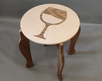 Small Wooden Stool, Scandinavian decor side table Short Wooden Stool