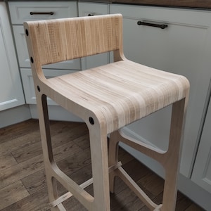 Bar Stool, Designer Chair, Modern Chair, Parametric Furniture, Wooden Stool, Bar Chair, Kitchen Hoker, Scandinavian
