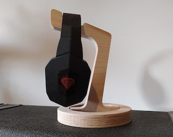 Wood headphone stand, minimalist headphone stand, music gift, dj gift