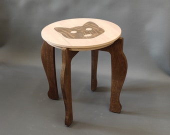 funny stool, stool for children, stool for adults, stool with your own design - CAT