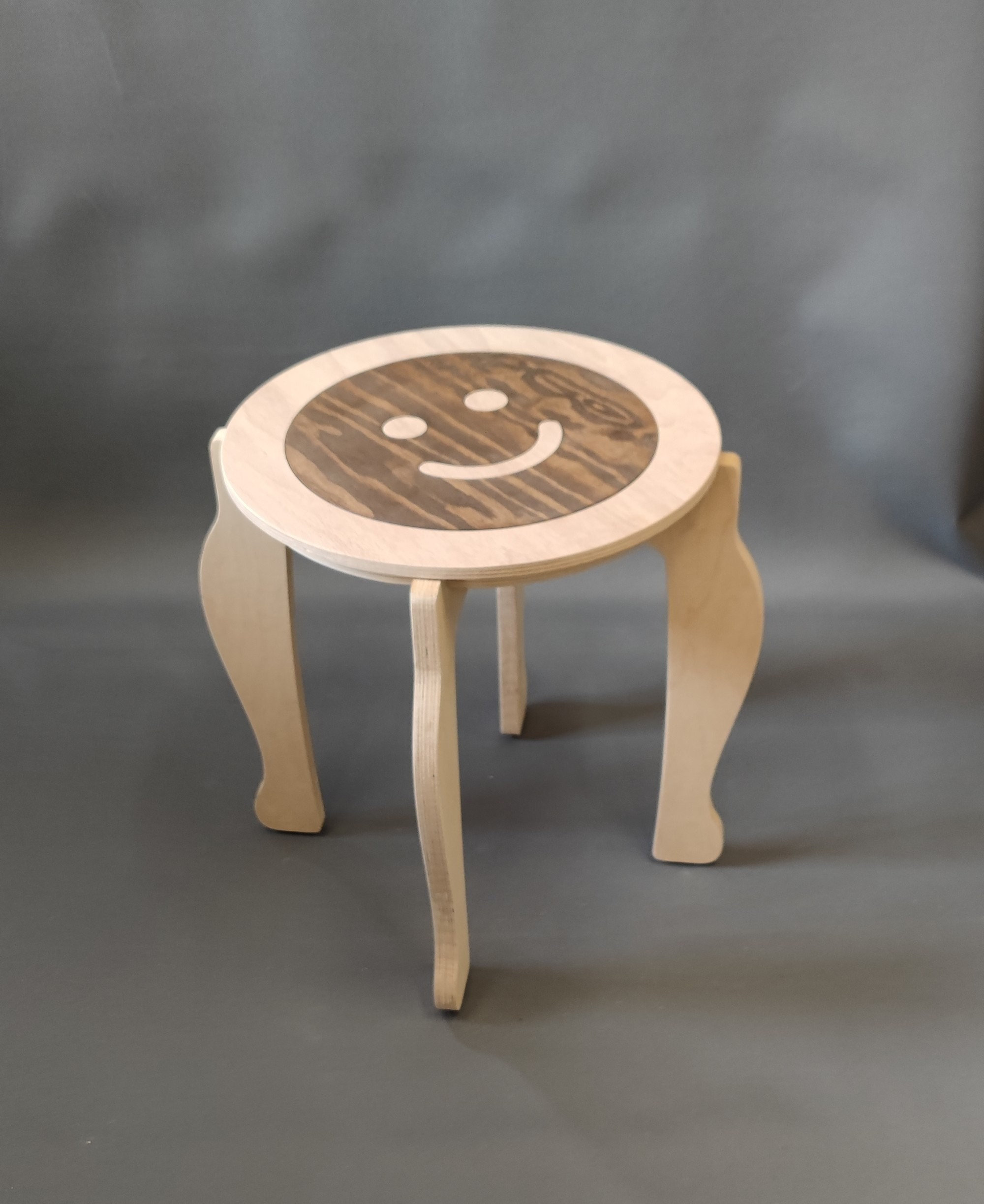 funny stool, children's stool, adult stool, stool with your own design - smile