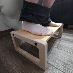 Kakkruk, badkamer moderne kruk, kaksteun, badkamer voetenbankje, handgemaakte badkamerkruk