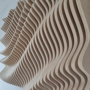 Parametric Wood Wall Art, 3D Wood Wall Art, Wave wall decoration, 3D Large Wall Hangings, Home decorations, large wall decoration