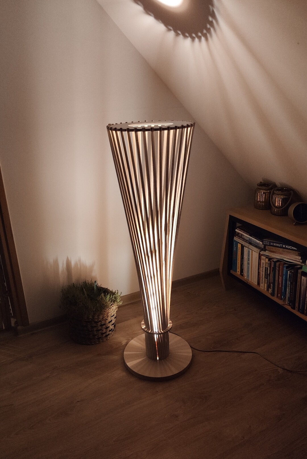 Wooden Floor Lamp, Living Room Lamp, Modern Tall Lamp - Etsy