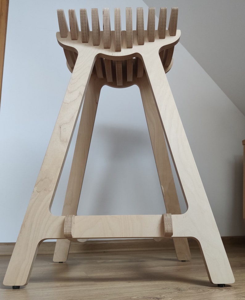 Barhocker, Designstuhl, moderner Stuhl, Industriehocker, Holzhocker, Barstuhl, Kitchen Hoker, skandinavisches Design Bild 5