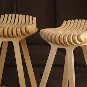 SET OF 2 PIECES Bar stool, design chair, modern chair, industrial stool, wood stool, bar chair, Kitchen Hoker, scandinavian Design