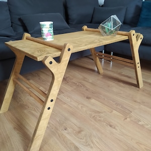 Original coffee table, oak table, folding table