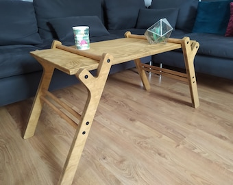 Original coffee table, oak table, folding table