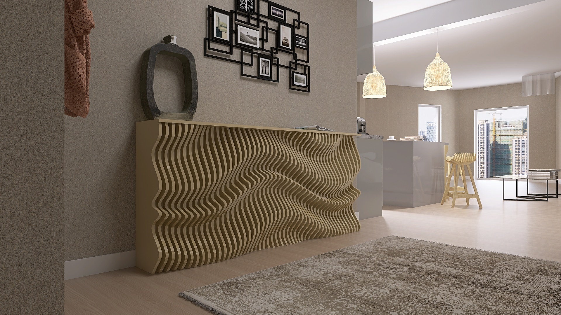 Entryway Modern Console Table, Modern Home Console, Large and Narrow ...