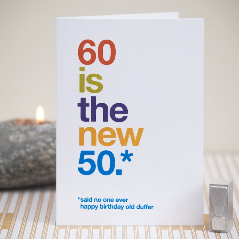 Grappige 60e verjaardag Card 60 geestig Birthday Card | Etsy