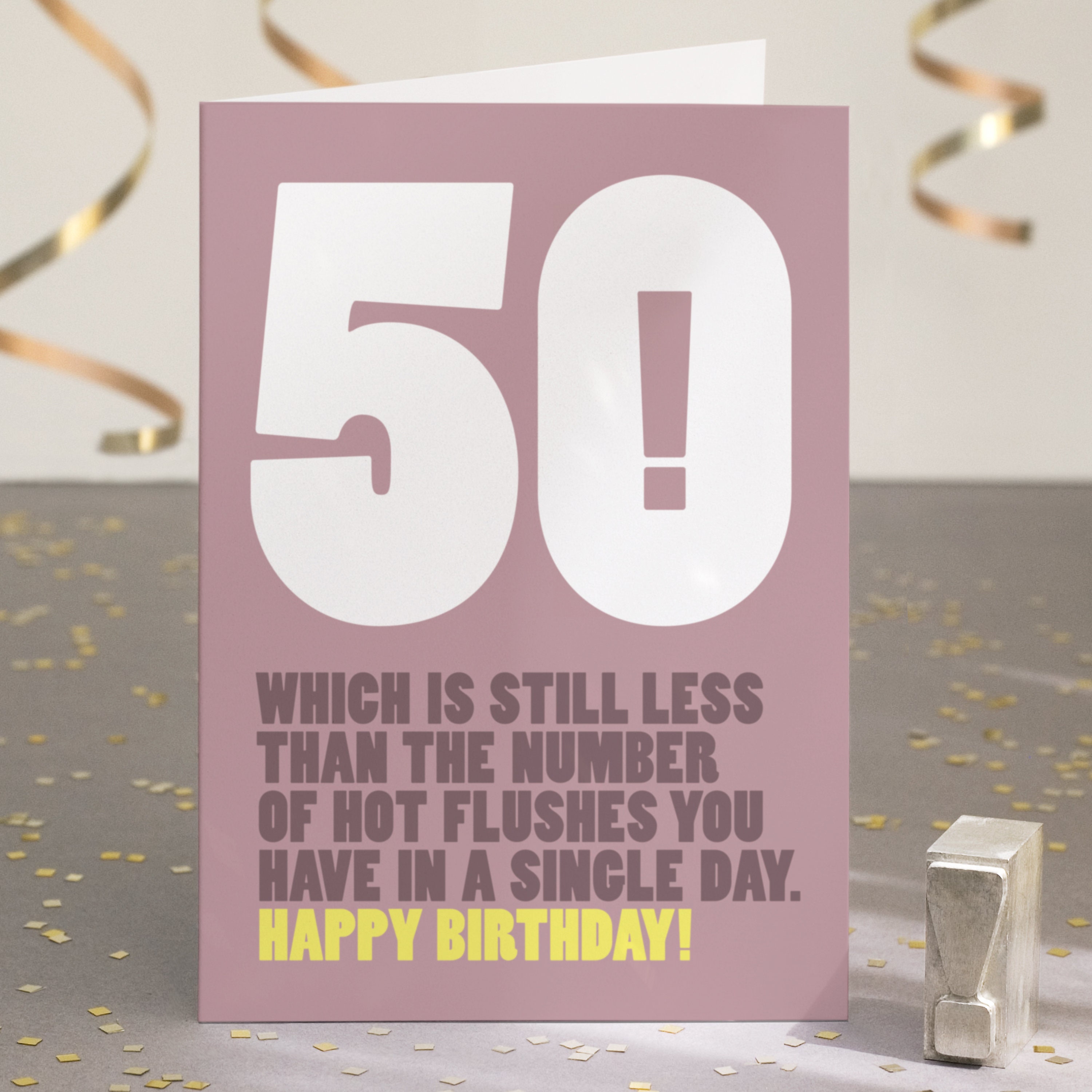 Funny 50th Birthday Card - 50th Card - Card for 50th - Menopause