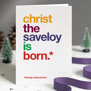 Lustige Autokorrektur Saveloy Weihnachtskarte