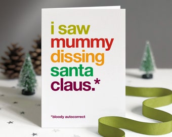 Funny Autocorrect Dissing Christmas Card