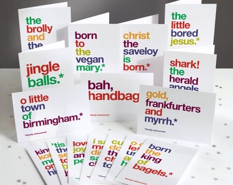 Funny Autocorrect Christmas Card Multipack x 16