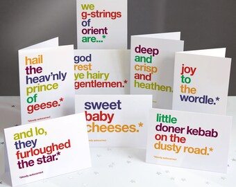 Funny Autocorrect Christmas Card Multipack x 8