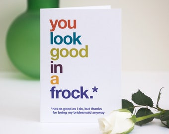 SALE SECONDS – Funny Bridesmaid Thank You Card