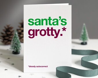 Funny Autocorrect Grotty Christmas Card