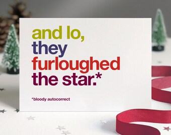 Funny Autocorrect Furloughed Christmas Card