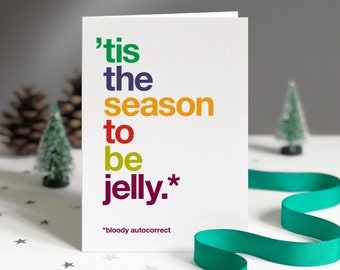 Funny Autocorrect Jelly Christmas Card