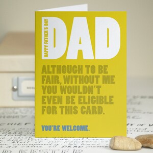 Tarjeta divertida para el día del padre