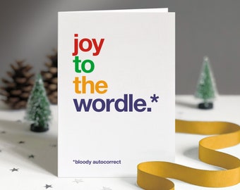 Funny Autocorrect Wordle Christmas Card