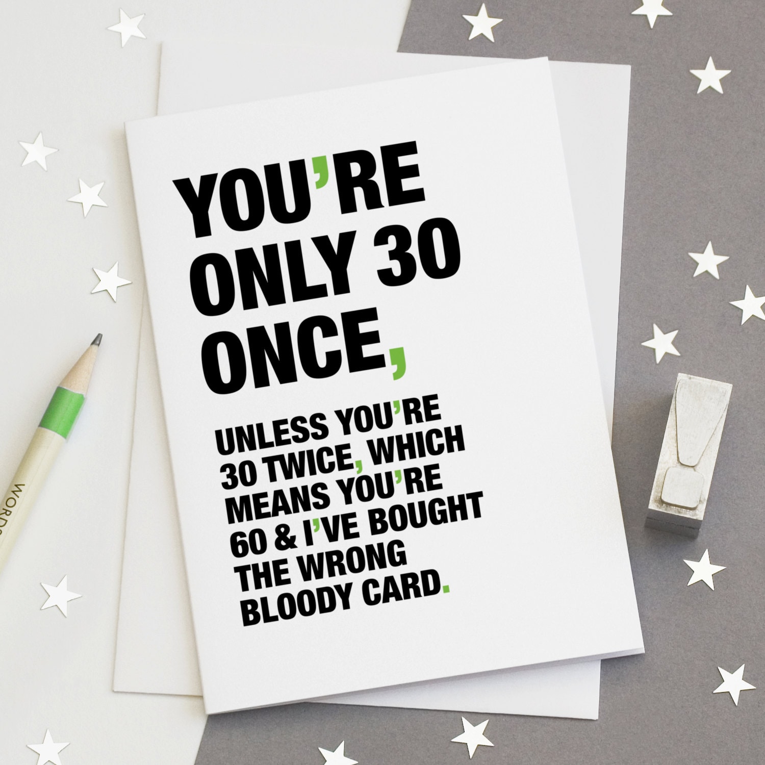 30th Birthday Card Funny 30th Card Sarcastic 30th Card - Etsy