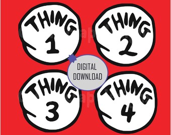 Thing 1 Thing 2 Svg Etsy