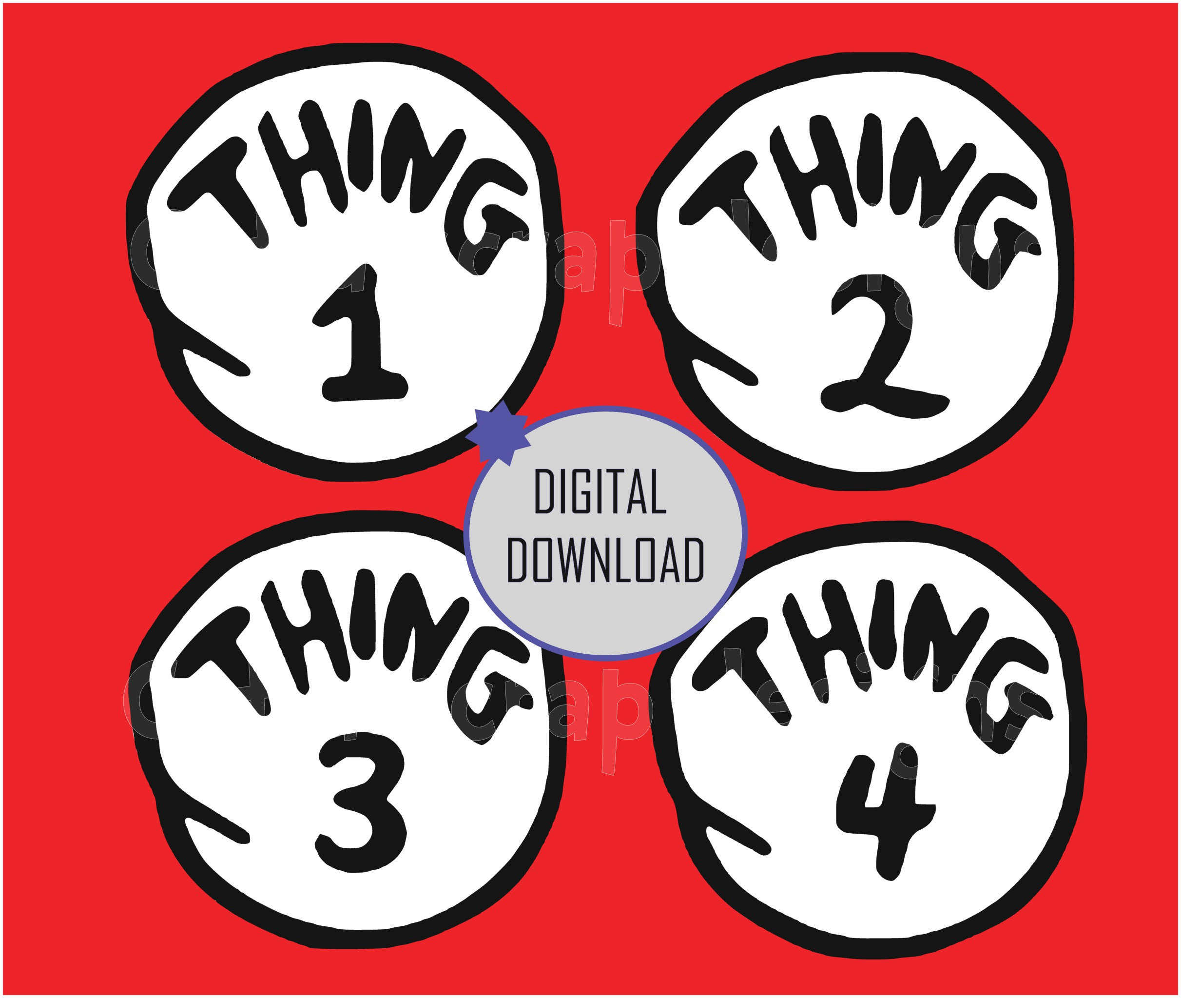 Thing 1 And 2 Logo SVG