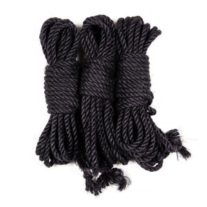 Jute Bondage Rope Black Etsy