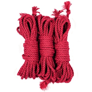 Jute Bondage Rope - Ruby Red - Etsy